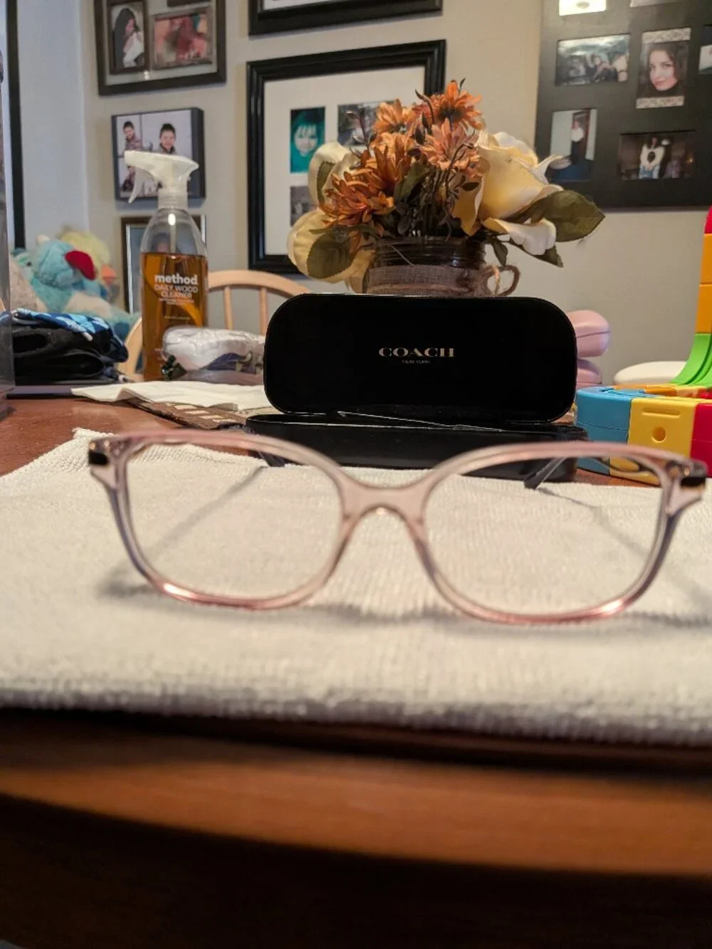 COACH Gradient Transparent Violet Eyeglasses w/ Case